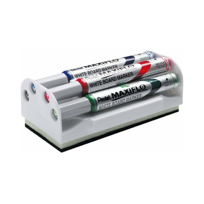 Markery do tablic Pentel Maxiflo MWL5S (+ czyścik) 4 kolory