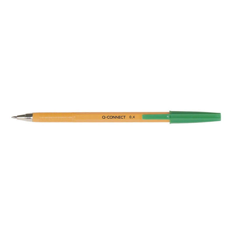 Długopisy Q-Connect 0.4mm zielone (20)