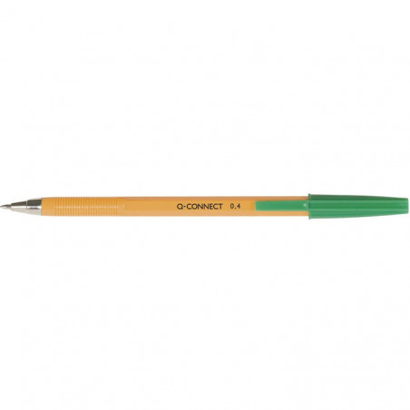Długopisy Q-Connect 0.4mm zielone (20)
