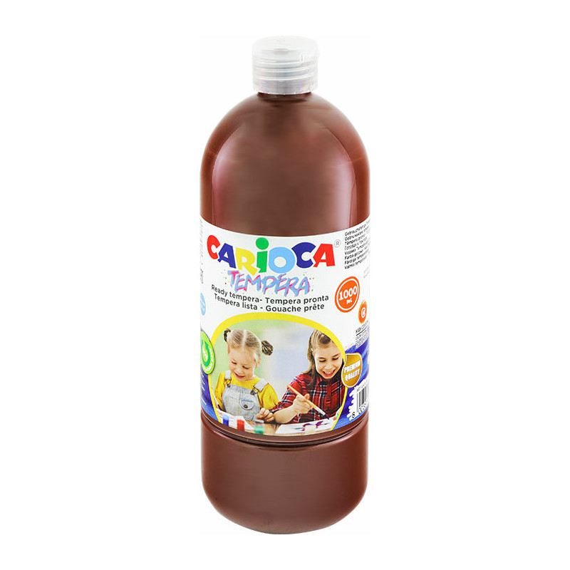 Farba tempera Carioca 1000ml brązowa