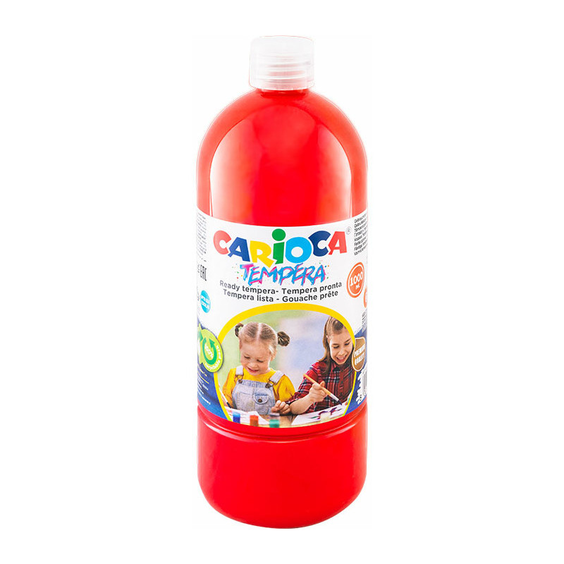 Farba tempera Carioca 1000ml czerwona