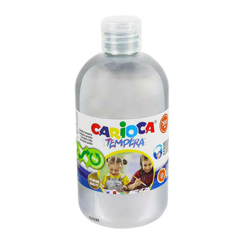 Farba tempera Carioca 500ml srebrna