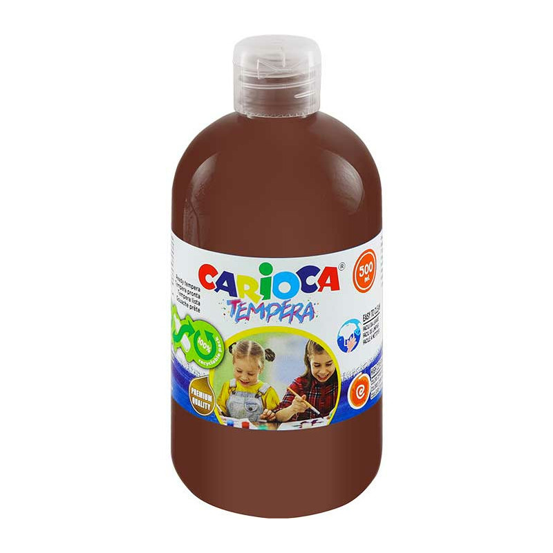 Farba tempera Carioca 500ml brązowa