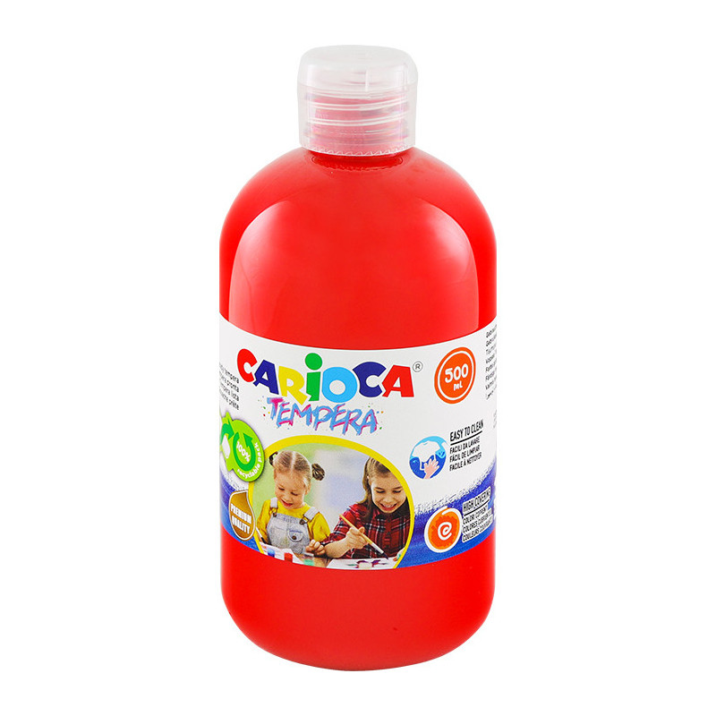 Farba tempera Carioca 500ml czerwona