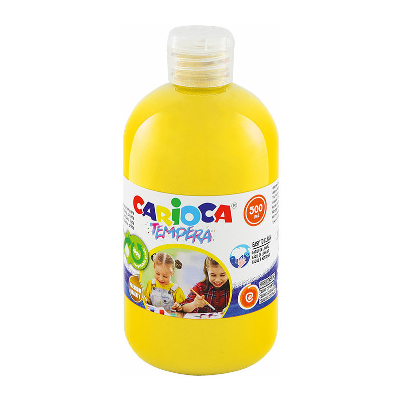 Farba tempera Carioca 500ml żółta