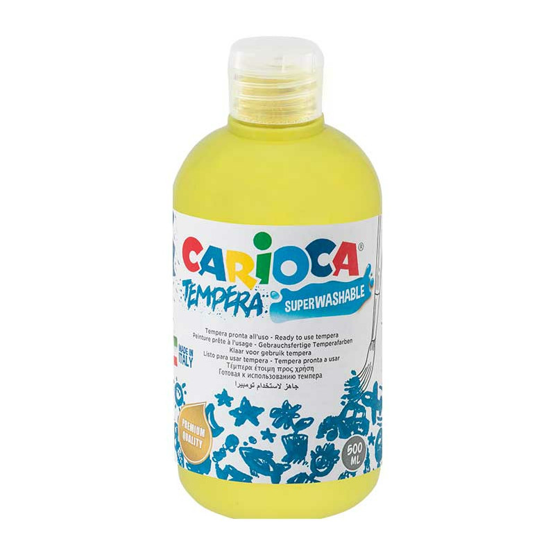 Farba tempera Carioca 500ml żółta cytrynowa