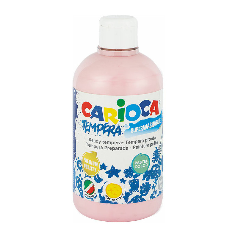 Farba tempera Carioca 500ml pastel różowa