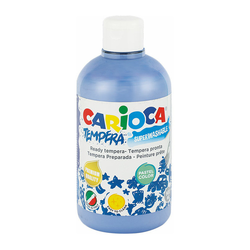 Farba tempera Carioca 500ml pastel niebieska