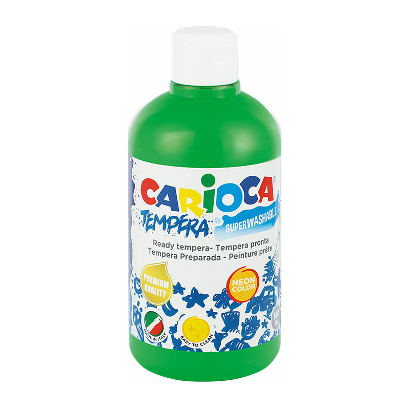 Farba tempera Carioca 500ml neon zielona