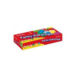 Farby plakatowe 12kol. kubeczki 15g. HERLITZ