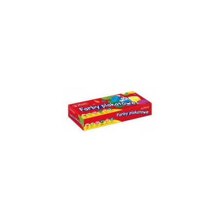 Farby plakatowe 12kol. kubeczki 15g. HERLITZ