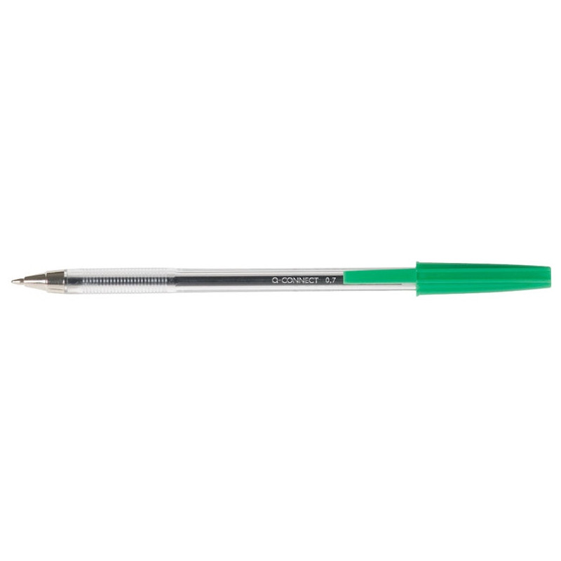 Długopisy Q-Connect 0.7mm zielone (20)