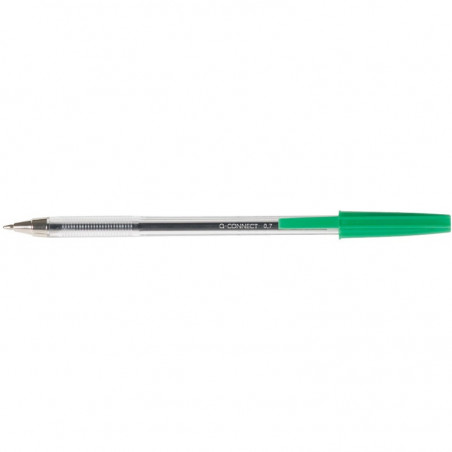 Długopisy Q-Connect 0.7mm zielone (20)