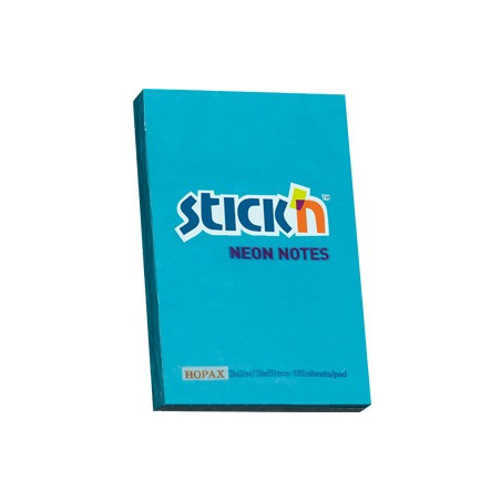 KARTECZKI STICK'N 51*76mm NIEBIESKIE NEON (100)