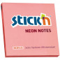 KARTECZKI STICK'N 76*76mm RÓŻOWE NEON (100)