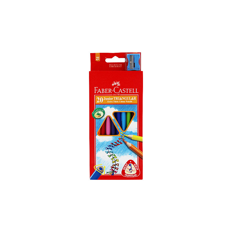 KREDKI TRÓJKĄTNE FABER-CASTELL 20 KOLORÓW