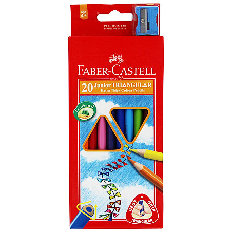 KREDKI TRÓJKĄTNE FABER-CASTELL 20 KOLORÓW
