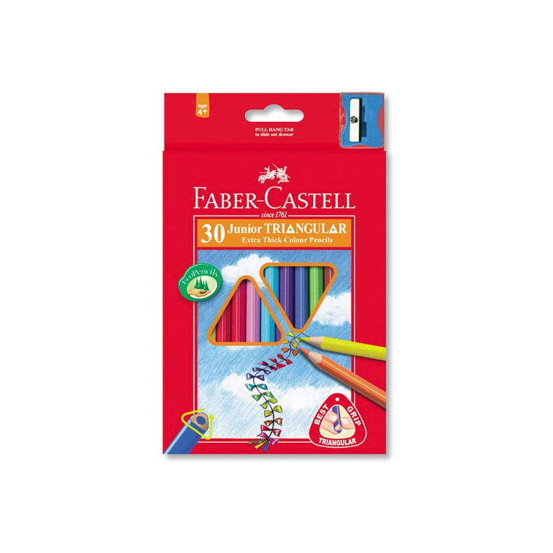 KREDKI TRÓJKĄTNE FABER-CASTELL 30 KOLORÓW