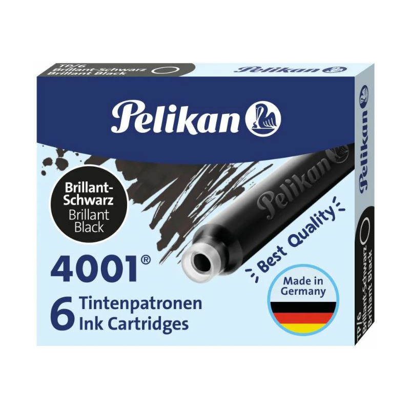 NABOJE ATRAMENTOWE PELIKAN KRÓTKIE CZARNE (6)