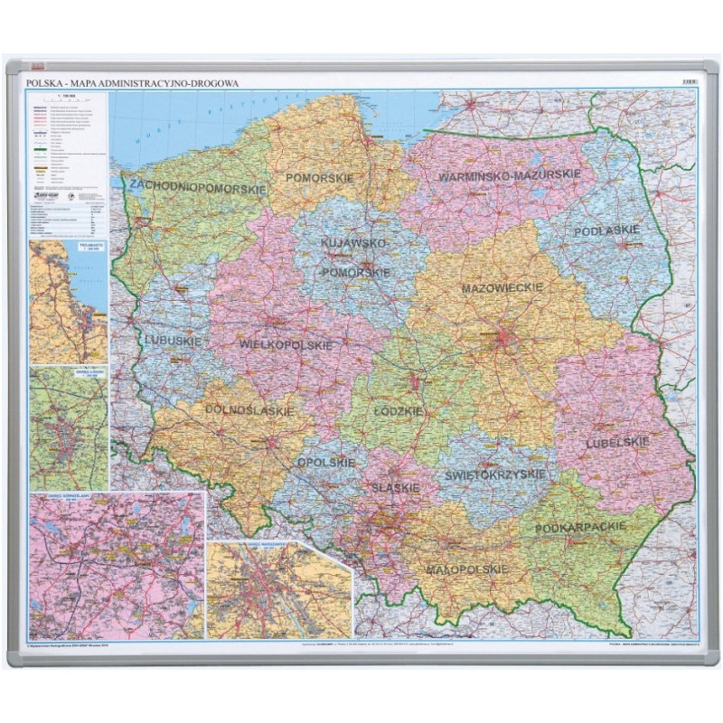 Tablica mapa administracyjna 102,5x120 alu23