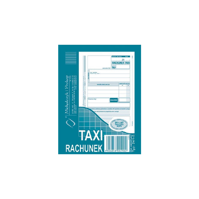 TAXI rachunek A6