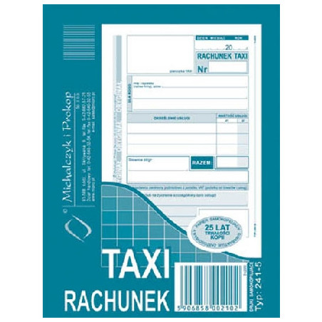 TAXI rachunek A6