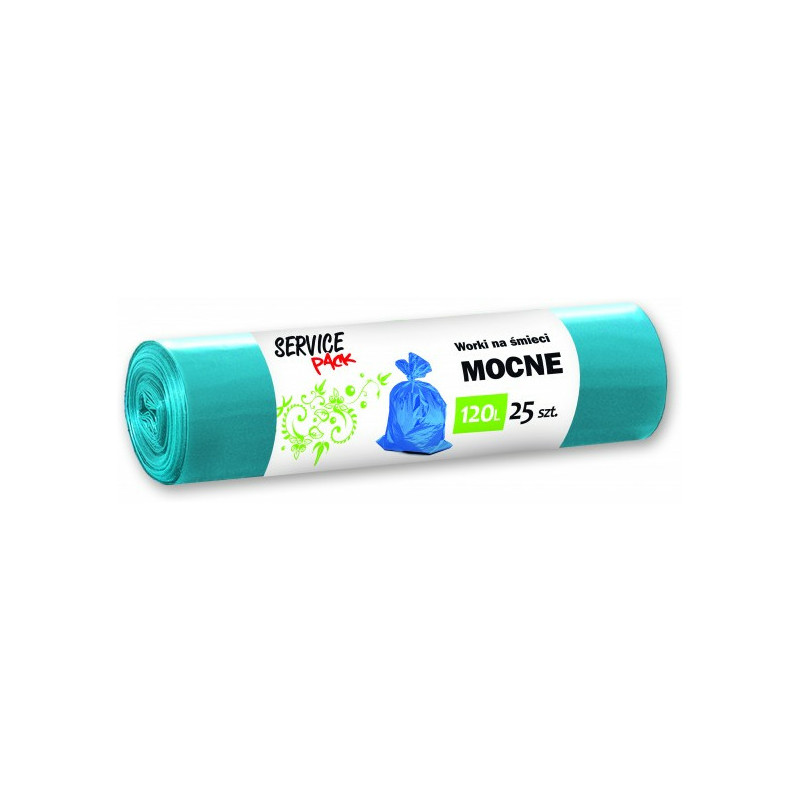 WORKI NA ŚMIECI BKF 120L LDPE NIEBIESKIE (25)