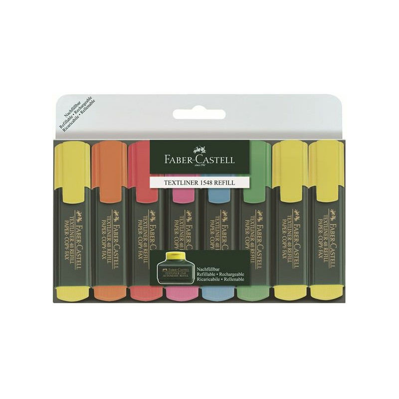 ZAKREŚLACZE FABER-CASTELL 48 5 KOLORÓW+3 ŻÓŁTE