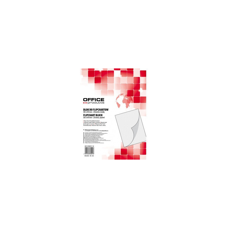 Blok do flipchartu Office Products 58.5x81cm kratka (20)