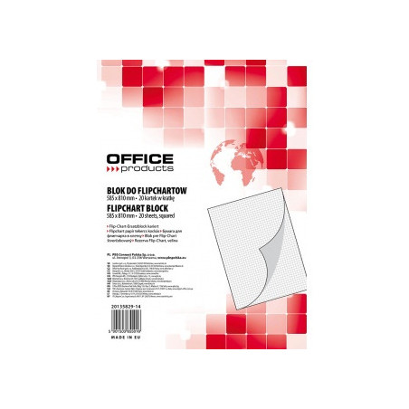 Blok do flipchartu Office Products 58.5x81cm kratka (20)