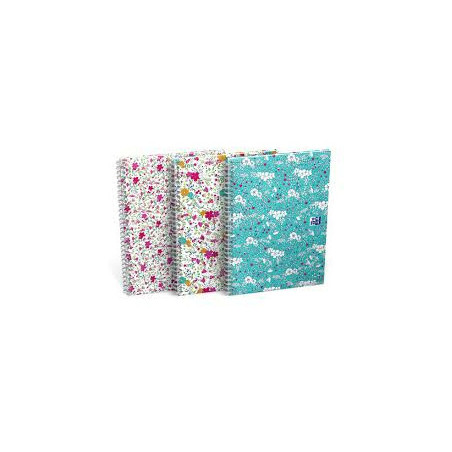 Kołozeszyt Oxford Floral A5/60k kratka mix kolorów