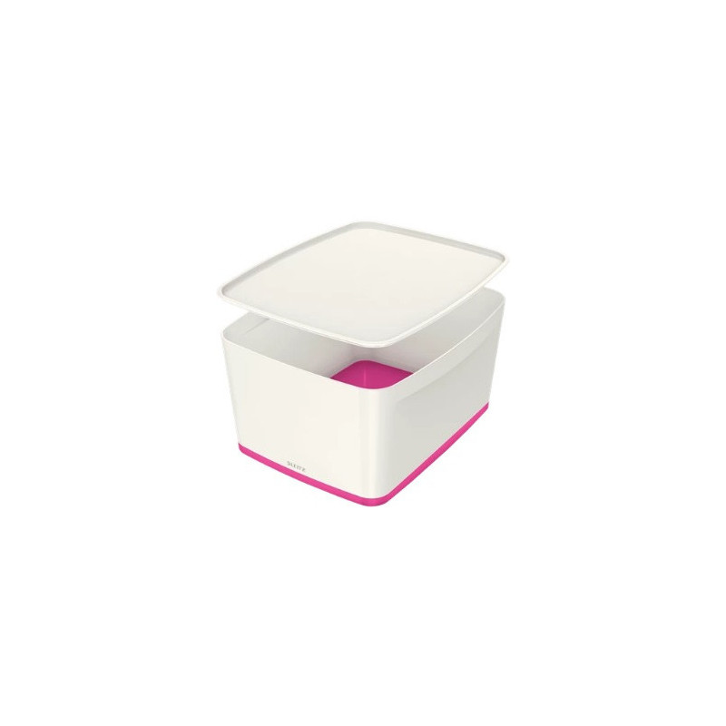 POJEMNIK LEITZ MyBOX 318x198x385mm BIAŁO-RÓŻOWY