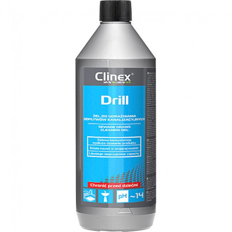 Żel Clinex 1L Drill (do udrażniania odpływów kanalizacyjnych)