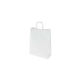 TORBA PAPIEROWA 24x10x32cm BIAŁA
