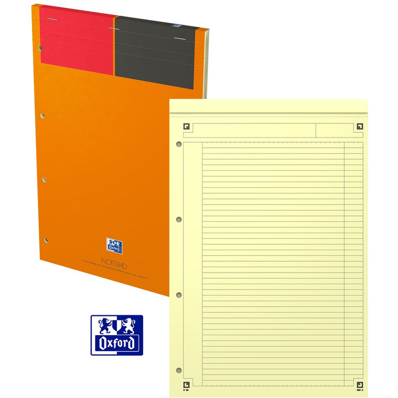 NOTATNIK OXFORD NOTEPAD A4+/80K LINIA ŻÓŁTY