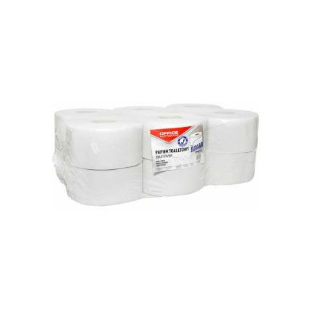 Papier toaletowy Office Products Jumbo 120m 1w makulatura biały (12)