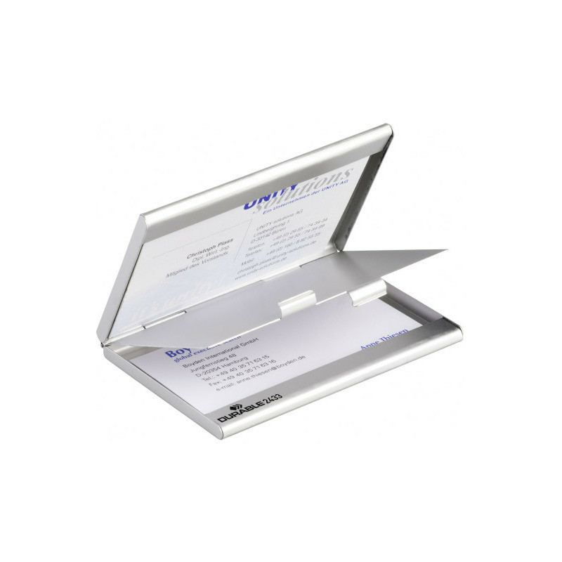 ETUI NA WIZYTÓWKI DURABLE ALUMINIOWE SREBRNE