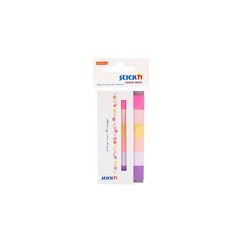 ZAKŁADKI STICK'N 15x45mm 6 KOLORÓW (6x30)