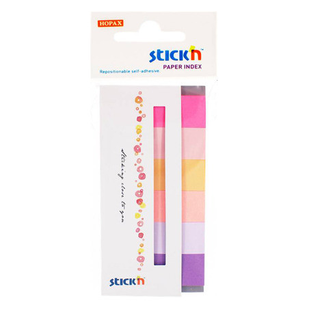 ZAKŁADKI STICK'N 15x45mm 6 KOLORÓW (6x30)