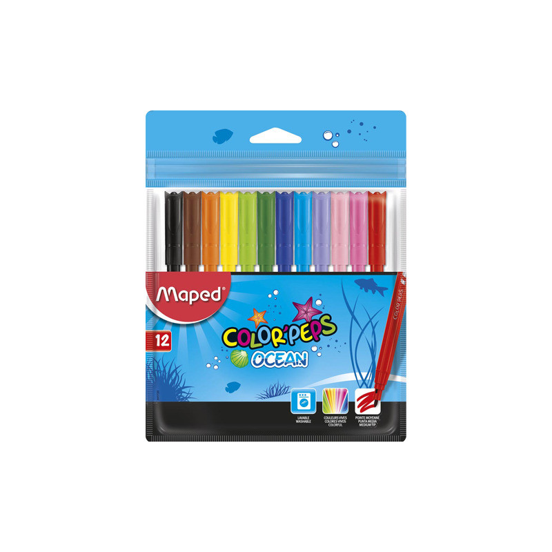 FLAMASTRY MAPED COLOR'PEPS OCEAN 12 KOLORÓW