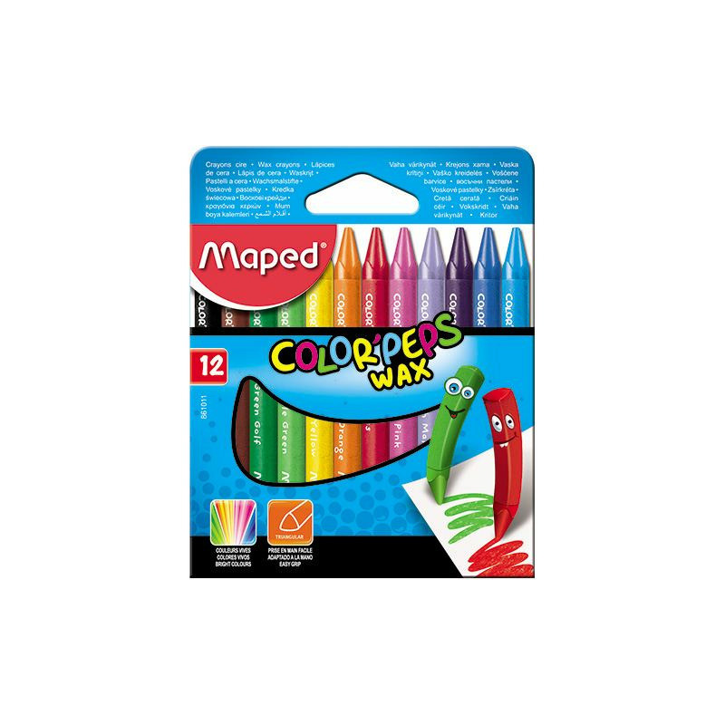 KREDKI ŚWIECOWE MAPED COLOR'PEPS 12 KOLORÓW