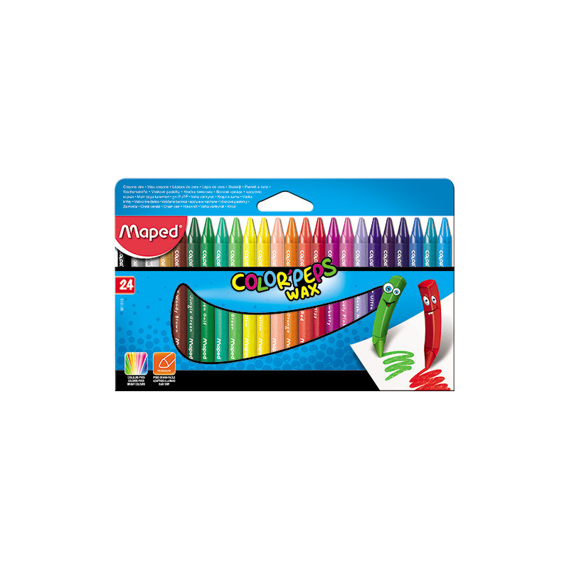 KREDKI ŚWIECOWE MAPED COLOR'PEPS 24 KOLORY