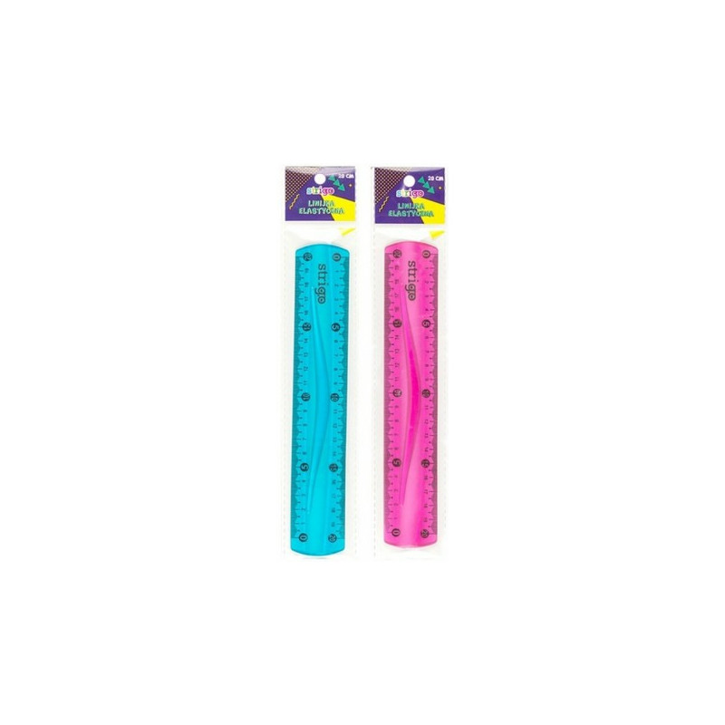 LINIJKA PLASTIKOWA STRIGO 20cm ELASTYCZNA