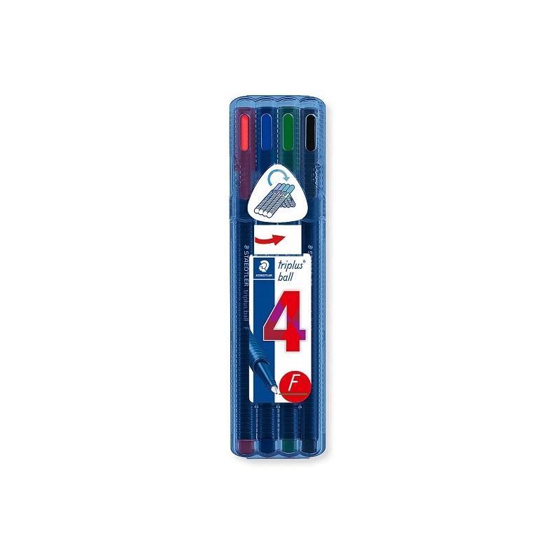 DŁUGOPISY STAEDTLER TRIPLUS BALL F 4 KOLORY