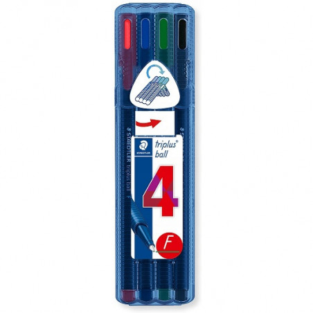DŁUGOPISY STAEDTLER TRIPLUS BALL F 4 KOLORY
