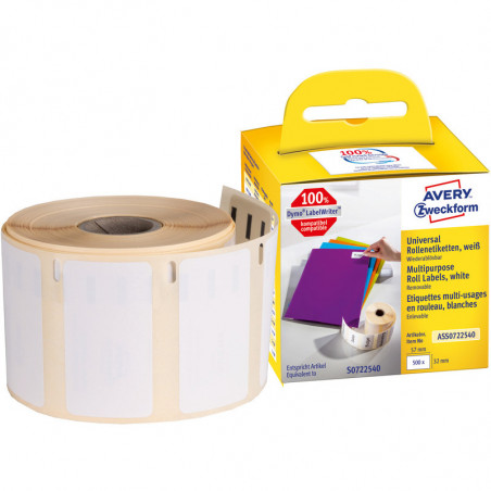 Etykiety na rolce Avery Zweckform 57x32mm białe (500)