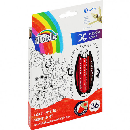 Kredki ołówkowe Fiorello Super Soft 36 kolorów