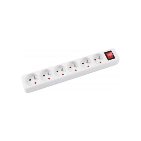 Listwa zasilająca Office Products 3m/6g biała