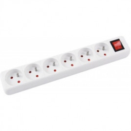 Listwa zasilająca Office Products 5m/6g biała