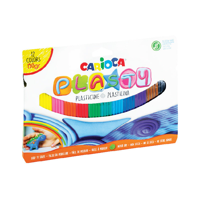 Plastelina Carioca Plasty 150g 12 kolorów